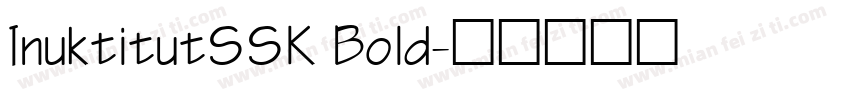 InuktitutSSK Bold字体转换